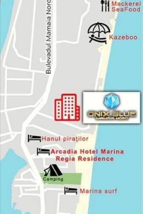 Estival Studio By Onix Blue Mamaia Nord Apartment Navodari Bagian luar foto